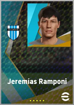 Jeremías Ramponi eFootball 2026 player card, 65 OVR CB