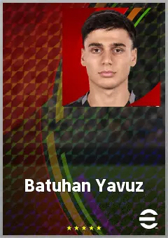 Batuhan Yavuz eFootball 2026 player card, 62 OVR RB