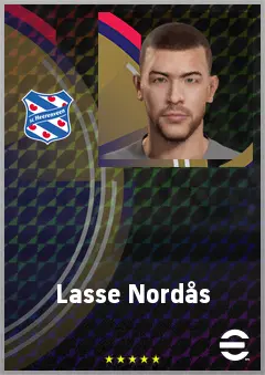 Lasse Nordås eFootball 2026 player card, 69 OVR CF