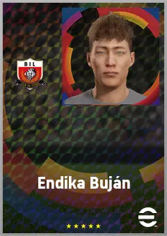 Endika Buján eFootball 2026 player card, 67 OVR RWF