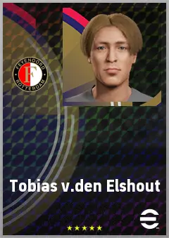 Tobias v.den Elshout eFootball 2026 player card, 61 OVR AMF
