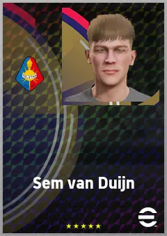 Sem van Duijn eFootball 2026 player card, 64 OVR LWF