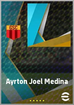 Ayrton Joel Medina eFootball 2026 player card, 66 OVR CMF
