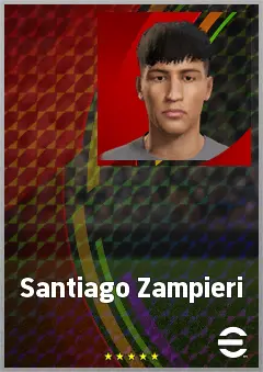 Santiago Zampieri eFootball 2026 player card, 63 OVR LB