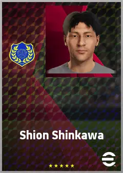 Shinkawa Shion eFootball 2026 player card, 63 OVR CF