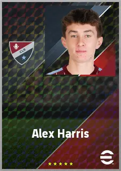 Alex Harris eFootball 2026 player card, 65 OVR CF