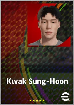 Kwak Sung-Hoon eFootball 2026 player card, 62 OVR CB