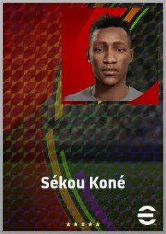 Sékou Koné eFootball 2026 player card, 66 OVR DMF