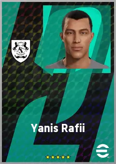 Yanis Rafii eFootball 2026 player card, 63 OVR CF