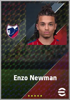 Enzo Newman eFootball 2026 player card, 63 OVR RB