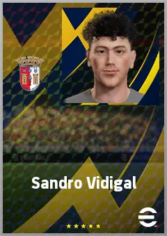 Sandro Vidigal eFootball 2026 player card, 63 OVR LWF