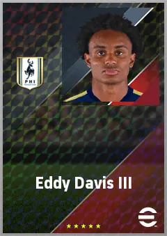 Eddy Davis III eFootball 2026 player card, 64 OVR CF