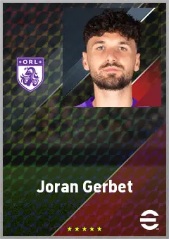 Joran Gerbet eFootball 2026 player card, 69 OVR DMF