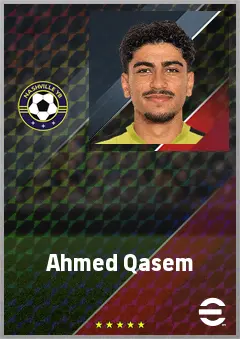 Ahmed Qasem eFootball 2026 player card, 71 OVR LWF
