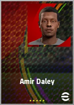 Amir Daley eFootball 2026 player card, 65 OVR RB
