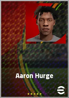 Aaron Hurge eFootball 2026 player card, 59 OVR CMF