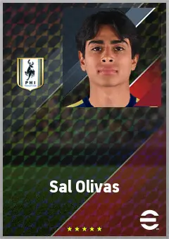 Sal Olivas eFootball 2026 player card, 63 OVR CF
