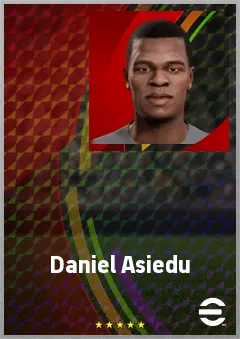 Daniel Asiedu eFootball 2026 player card, 63 OVR CB