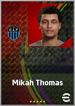 Mikah Thomas eFootball 2026 player card, 64 OVR LB