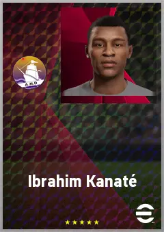 Ibrahim Kanaté eFootball 2026 player card, 65 OVR LWF