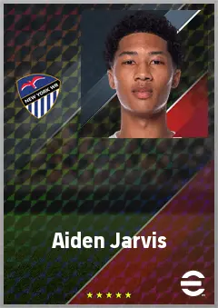 Aiden Jarvis eFootball 2026 player card, 63 OVR DMF