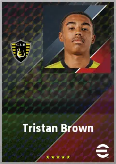 Tristan Brown eFootball 2026 player card, 64 OVR LB
