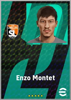Enzo Montet eFootball 2026 player card, 63 OVR DMF