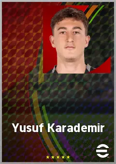 Yusuf Karademir eFootball 2026 player card, 60 OVR CMF