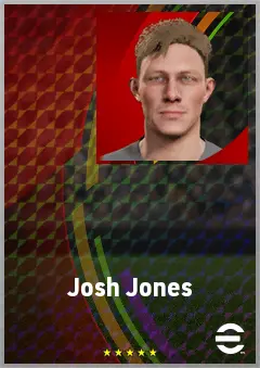 Josh Jones eFootball 2026 player card, 65 OVR CB