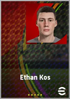Ethan Kos eFootball 2026 player card, 65 OVR CB
