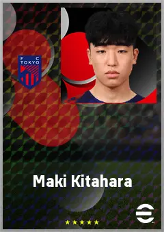 Kitahara Maki eFootball 2026 player card, 65 OVR AMF