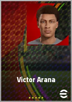 Victor Arana eFootball 2026 player card, 61 OVR CB