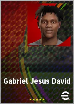 Gabriel Jesus David eFootball 2026 player card, 63 OVR CF