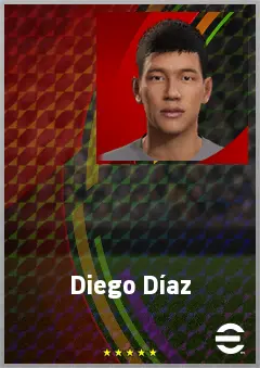 Diego Díaz eFootball 2026 player card, 69 OVR CF