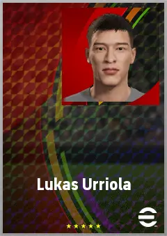Lukas Urriola eFootball 2026 player card, 63 OVR CB