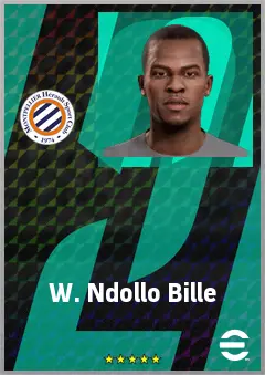 W. Ndollo Bille eFootball 2026 player card, 64 OVR RB