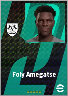 Foly Amegatse eFootball 2026 player card, 61 OVR CB