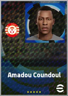 Amadou Coundoul eFootball 2026 player card, 63 OVR CF