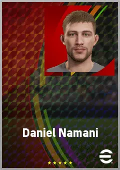 Daniel Namani eFootball 2026 player card, 65 OVR GK