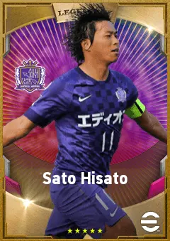 Sato Hisato eFootball 2026 player card, 80 OVR CF