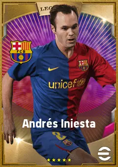 Andrés Iniesta eFootball 2026 player card, 91 OVR CMF