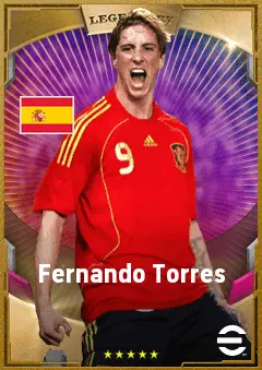Fernando Torres eFootball 2026 player card, 86 OVR CF