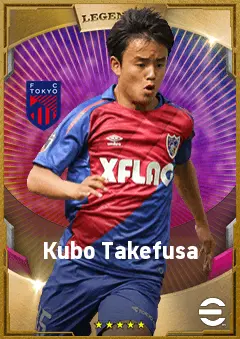 Kubo Takefusa eFootball 2026 player card, 78 OVR RMF