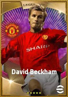 David Beckham eFootball 2026 player card, 86 OVR RMF