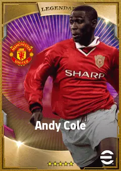 Andy Cole eFootball 2026 player card, 84 OVR CF