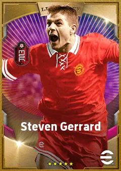 Steven Gerrard eFootball 2026 player card, 88 OVR CMF