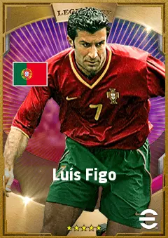 Luís Figo eFootball 2026 player card, 88 OVR RWF