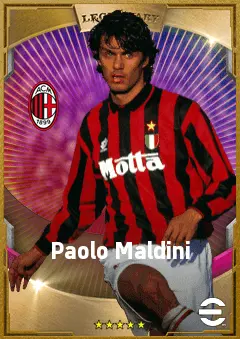 Paolo Maldini eFootball 2026 player card, 88 OVR CB