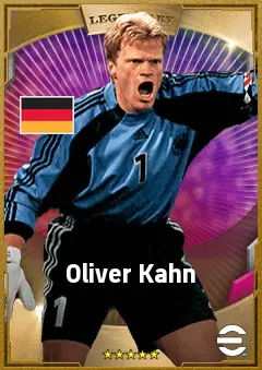 Oliver Kahn eFootball 2026 player card, 90 OVR GK