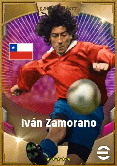 Iván Zamorano eFootball 2026 player card, 84 OVR CF